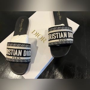 Christian Dior black slides